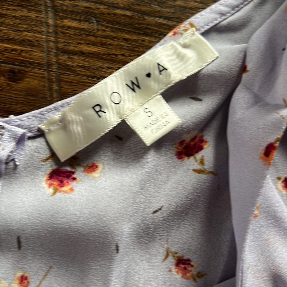Purple midi floral dress - Picture 3 of 4